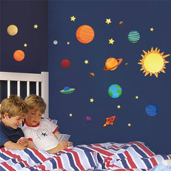 Solar System Wall Stickers for Kids Rooms