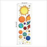 Solar System Wall Stickers for Kids Rooms